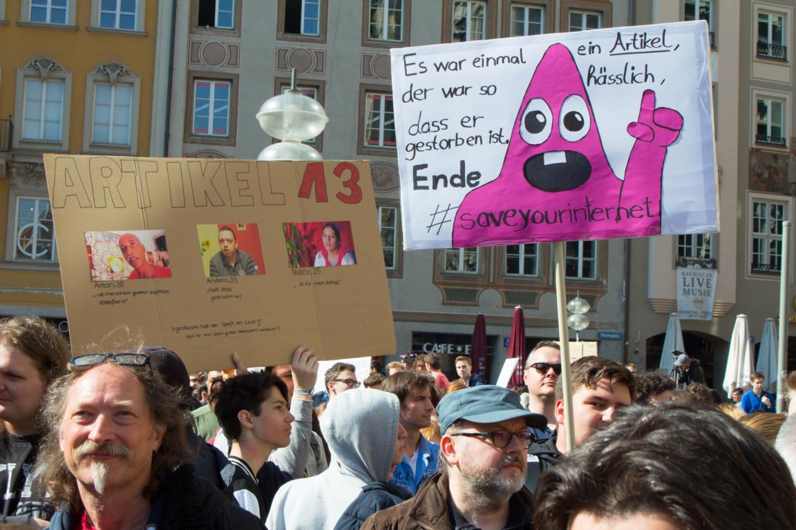 Artikel 13 Demonstration - Muenchen