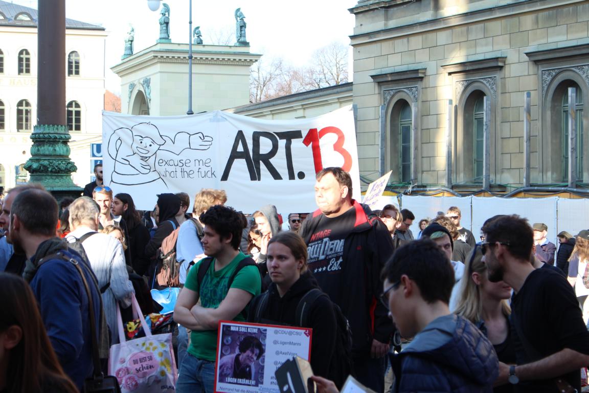 Artikel 13 Demonstration - Muenchen