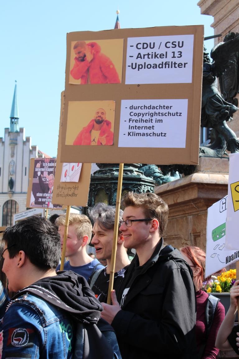 Artikel 13 Demonstration - Muenchen