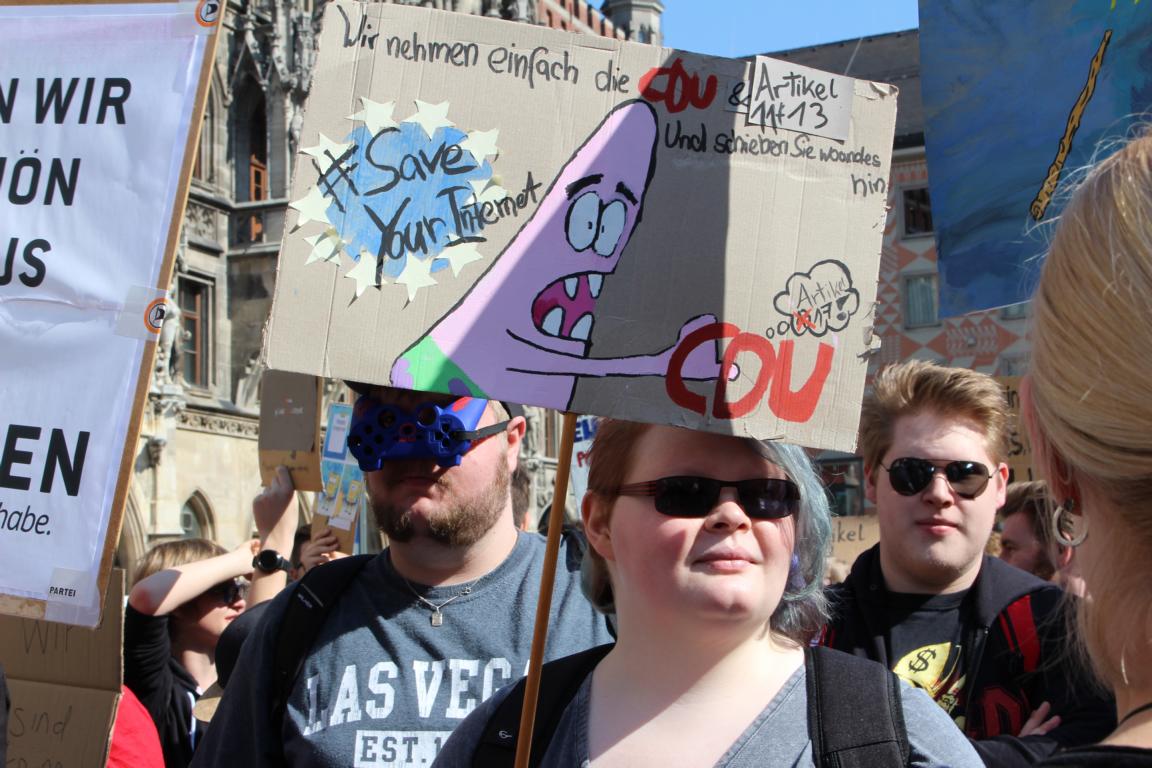 Artikel 13 Demonstration - Muenchen