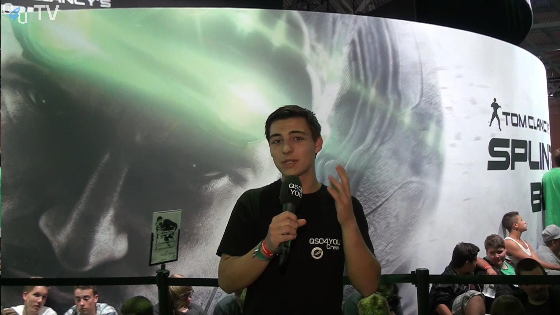 David Anmoderation am Stand von Tom Clancy’s Splinter Cell: Blacklist gamescom 2013