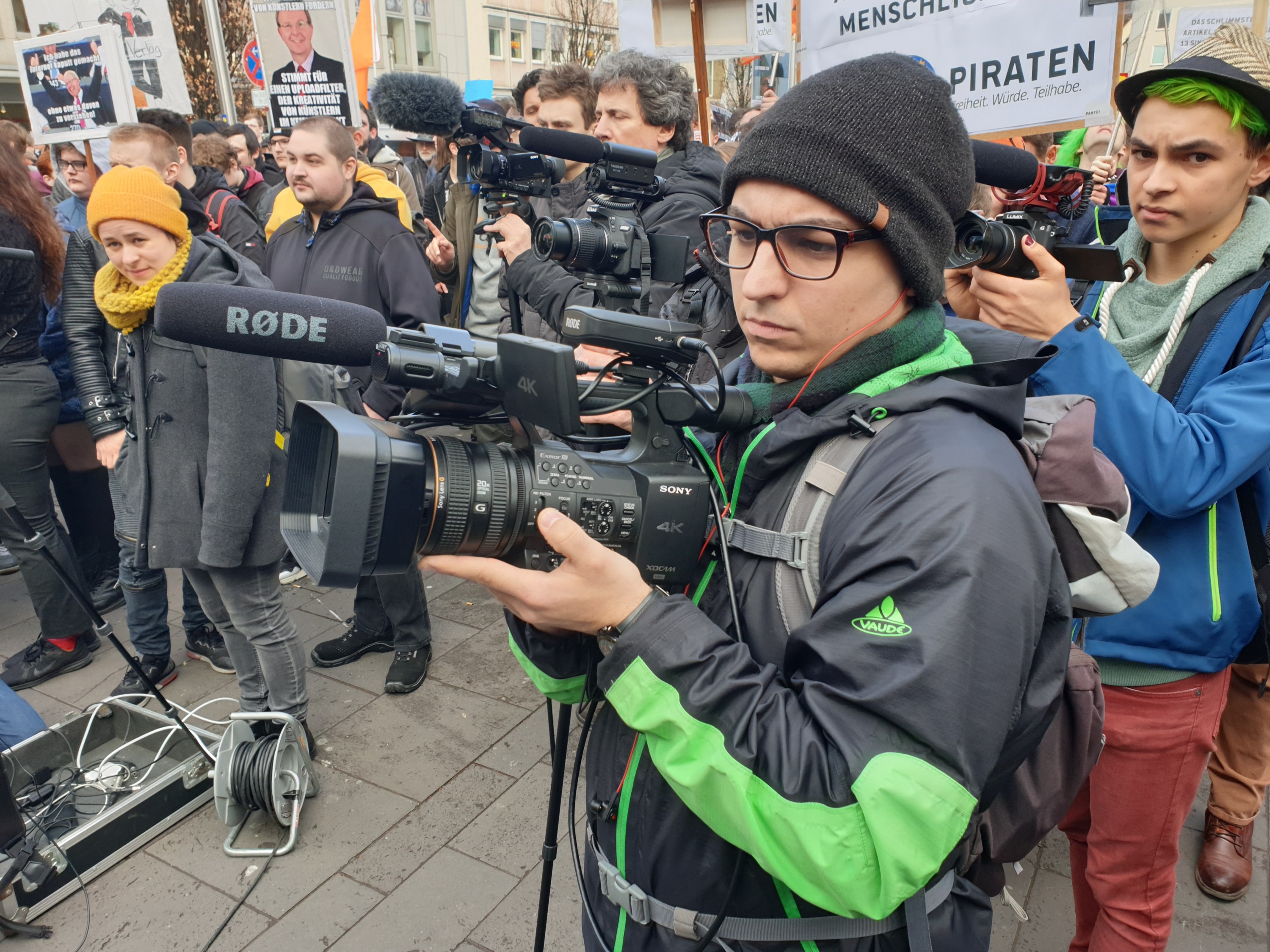 Bilder vom Livestream aus Nürnberg: Save Your Internet - Demo gegen Artikel 13 und Uploadfilter