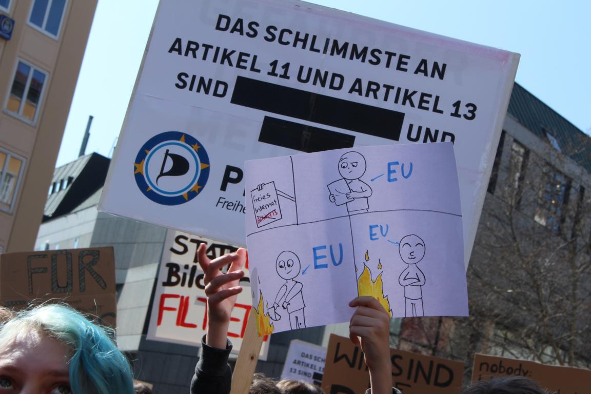 Artikel 13 Demonstration - Muenchen