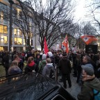 Spontandemo gegenüber der Staatskanzlei