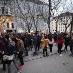 Spontandemo gegenüber der Staatskanzlei