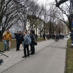 Spontandemo gegenüber der Staatskanzlei