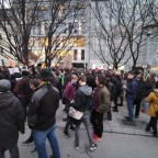 Spontandemo gegenüber der Staatskanzlei