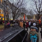 Spontandemo gegenüber der Staatskanzlei