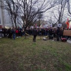 Spontandemo gegenüber der Staatskanzlei