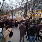 Spontandemo gegenüber der Staatskanzlei